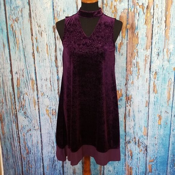 Altar'd State Embossed Velour Dress - Picture 1 of 15